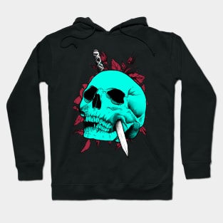 Glow skeleton and flower Hoodie